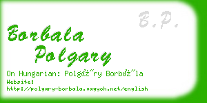 borbala polgary business card